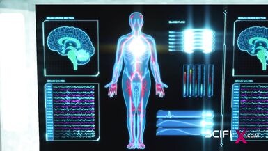 Super alien sex in the sci-fi lab. Futa alien plays with a inexperienced hottie