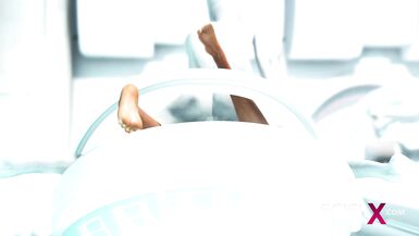 Super alien sex in the sci-fi lab. Futa alien plays with a inexperienced hottie - 7 image
