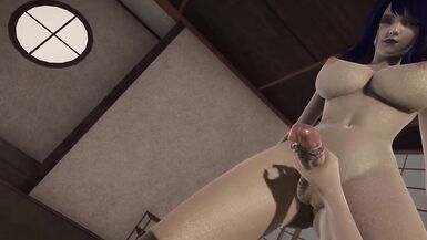 Android C18 gives Naruto's Konan Futa a handjob and then fucks her in missionary and tied up - 3 image