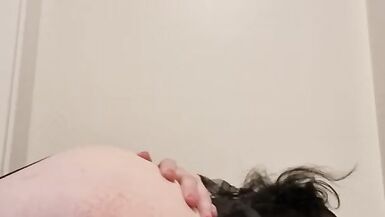 Submissive slut shemale takes a huge dildo in her gaping ass hole - 10 image