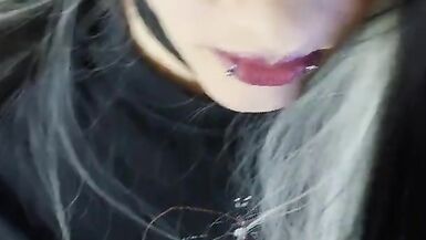 Naughty TS Goth Girl Cum Hands Free