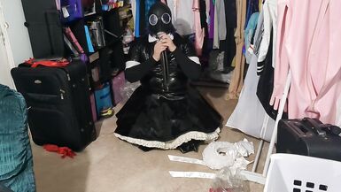 PVC Sissy Various Breathplay fun Gasmask Bagging - 2 image