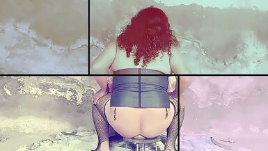 Shemale in extreme anal opening with giant wedge in her butt - 13 image