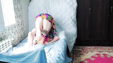 Big White Sissy Ass Crossdresser Slut Twink Gay Femboy, Ladyboy, Emo Style, Flowered Sexy Summer Dress, Girly Boy - 11 image