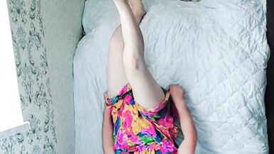 Big White Sissy Ass Crossdresser Slut Twink Gay Femboy, Ladyboy, Emo Style, Flowered Sexy Summer Dress, Girly Boy - 12 image