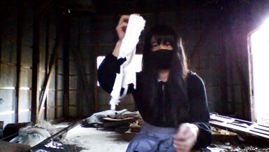 Beautiful transgender woman masturbates in an abandoned warehouse - 9 image