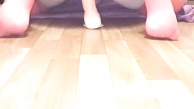 Trap80, Sissy Whore in Red Stockings Pleasing Big White Cock - 6 image