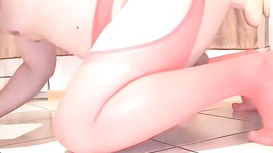 Trap80, Sissy Whore in Red Stockings Pleasing Big White Cock - 9 image