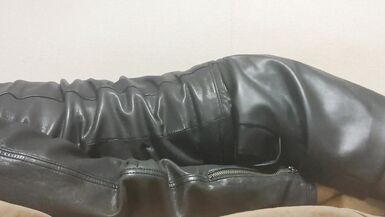 Leather Cross-dressing Stomping Pumps Masturbation Neckbanding Leather Masks chopin