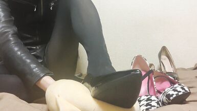 Leather Cross-dressing Stomping Pumps Masturbation Neckbanding Leather Masks chopin - 3 image