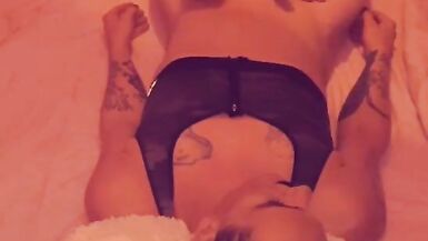 Trans girl gets a foot job and a foot in her ass! - 2 image