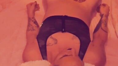 Trans girl gets a foot job and a foot in her ass!