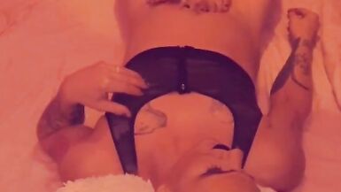 Trans girl gets a foot job and a foot in her ass! - 6 image