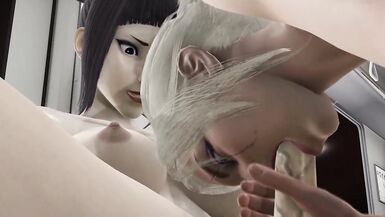 Sobieska is fucked by futa Yuri in the subway - 3 image