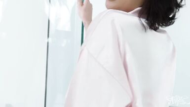 Trans Angels - Hot Brunette Domino Presley Gets To Unwind In The Shower After A Hard Day At Work - 3 image