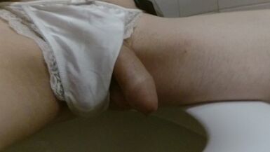 Sissy CD Goes Pee Pee - Femboy Pissing Compilation - 1 image