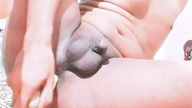 Sissy self fucking by vibrater for sissygasm - 1 image