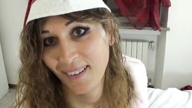 Santa Claus it's a tranny and she being fucked by a bad boy's big cock during Christmas night - 8 image