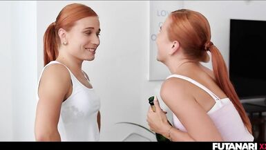 Real Life Futanari - Clemence Audiard Fucks the Brains Out of her Futa chick Clone and gets creampied several times - 7 image