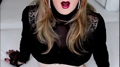 Dirty talking, jerking and self facial cum shot featuring Alexandra Braces