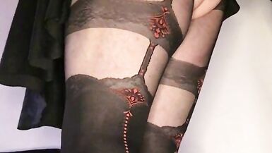 Sissy fucking her big black dildo - 3 image