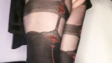 Sissy fucking her big black dildo - 6 image