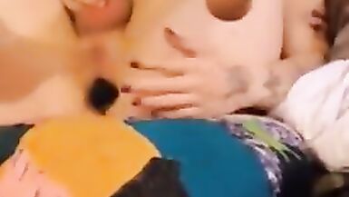 Foxy Jenny elm busts a load like a rocket on Christmas - 5 image