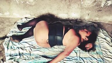 Fat transvestite in satanic ritual offers her ass to satan, putting a bottle in - 5 image