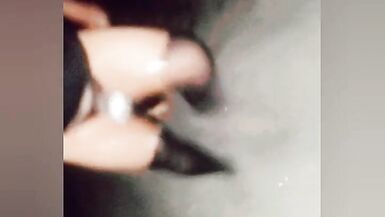 Transvestite ties his testicles to heavy stones dragging them across the field at midnight... whore mistreats his testic - 12 image