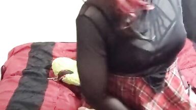 CD school girl breaks in her new dildo - 12 image