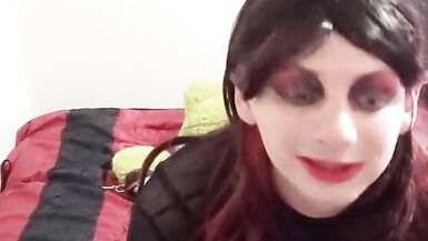 CD school girl breaks in her new dildo - 13 image