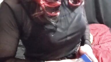 CD school girl breaks in her new dildo - 14 image