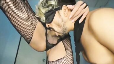 Tgirl Whit BoyFiend Sucks and Cum on Cam - 2 image