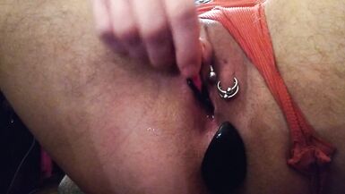 Watch me stuff my holes and tease my cock before dressing to go out - 11 image