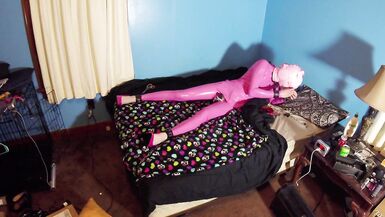 Latex Sissy self bondage session - 11 image