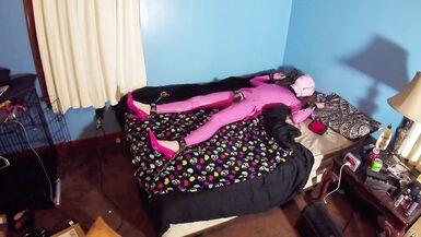 Latex Sissy self bondage session - 7 image