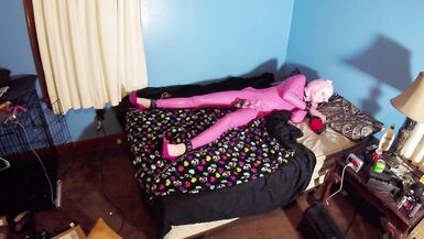 Latex Sissy self bondage session - 9 image