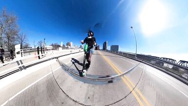 Short skirt on a scooter - 7 image