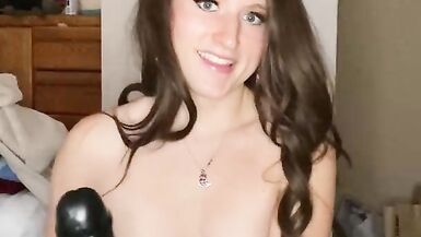 Cute Tranny rides 16 inch black cock - 3 image