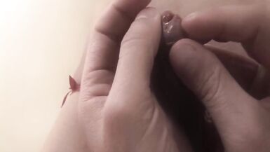 big tranny gets her anus fucked hard and jerks off her cock - 2 image