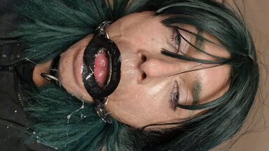 Davine gets her Throat trained and Face fucked - 1 image