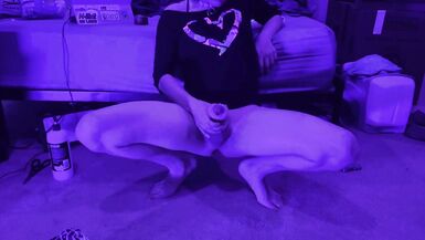 Femboy Puts buttplug in and jerks off with fleshlight until she cums on her knees - 11 image