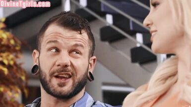 Nympho tranny and BFF fuck male in ass in threesome - 3 image