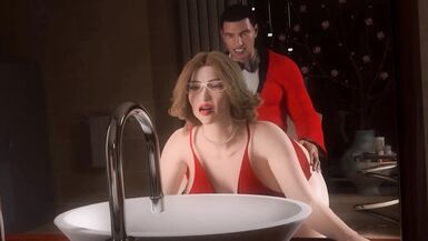 Horny men fuck trans woman so hard they have to brace themselves - 5 image