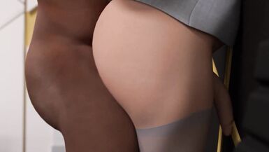 Horny men fuck trans woman so hard they have to brace themselves - 9 image