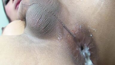 tranny fucks cock with her feet - 15 image