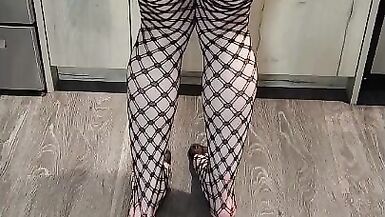 Verbal MtF Trans Woman Sucks Big Dildo Then Cums With Thrusting Vibrating Plug In Her Ass - 5 image