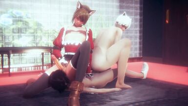 Yaoi Femboy -Yaoi Catboy and foxboy have sex with femboy - 8 image
