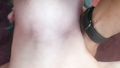 Anon Grindr Daddy Makes MtF Transgender Woman Throat His Thick Black Cock Before Feeding Her Cum - 10 image