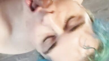 Anon Grindr Daddy Makes MtF Transgender Woman Throat His Thick Black Cock Before Feeding Her Cum - 8 image